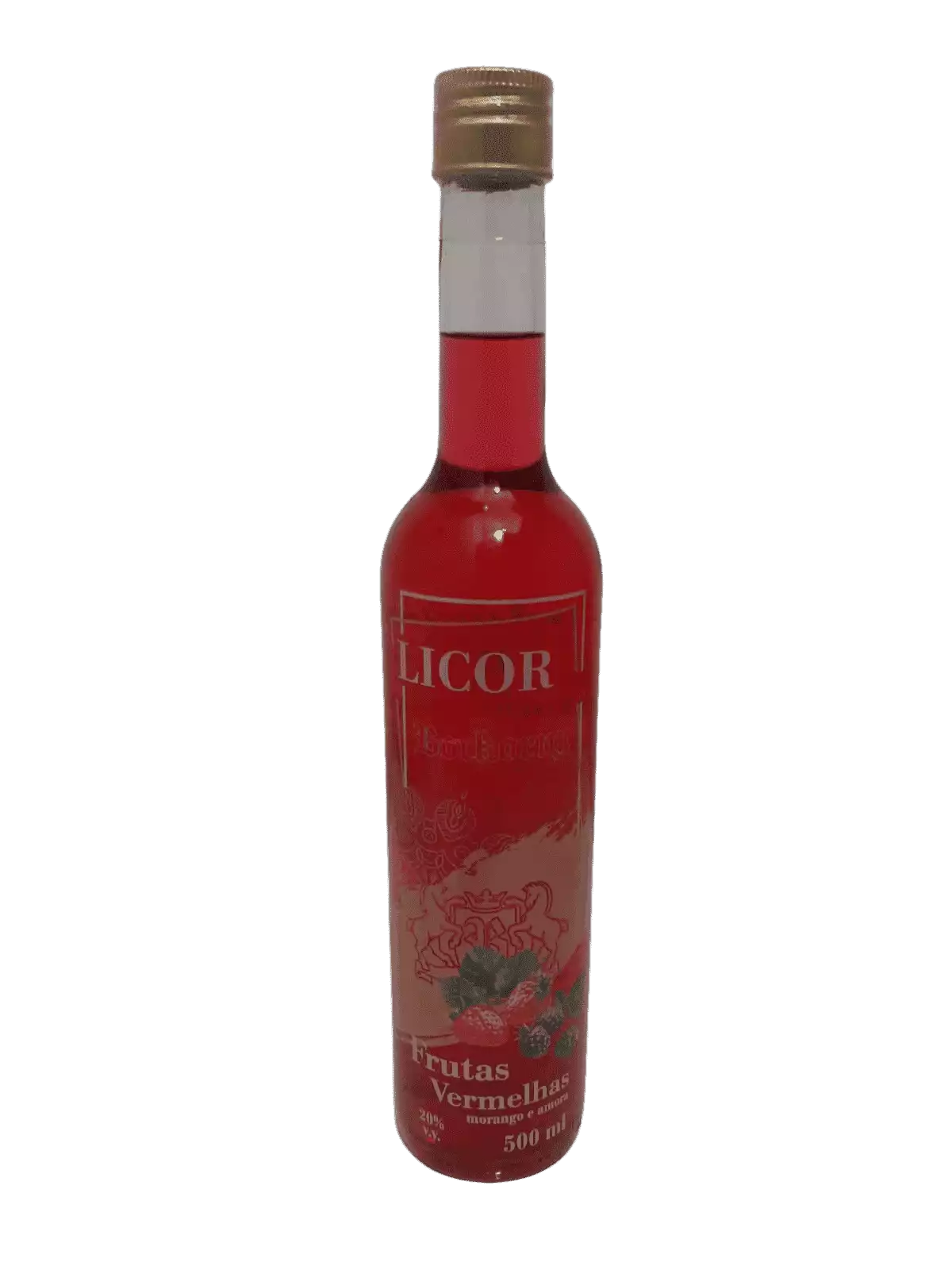 Porto das Flores - Licor Artesanal Bockorny de frutas vermelhas 500 ml.