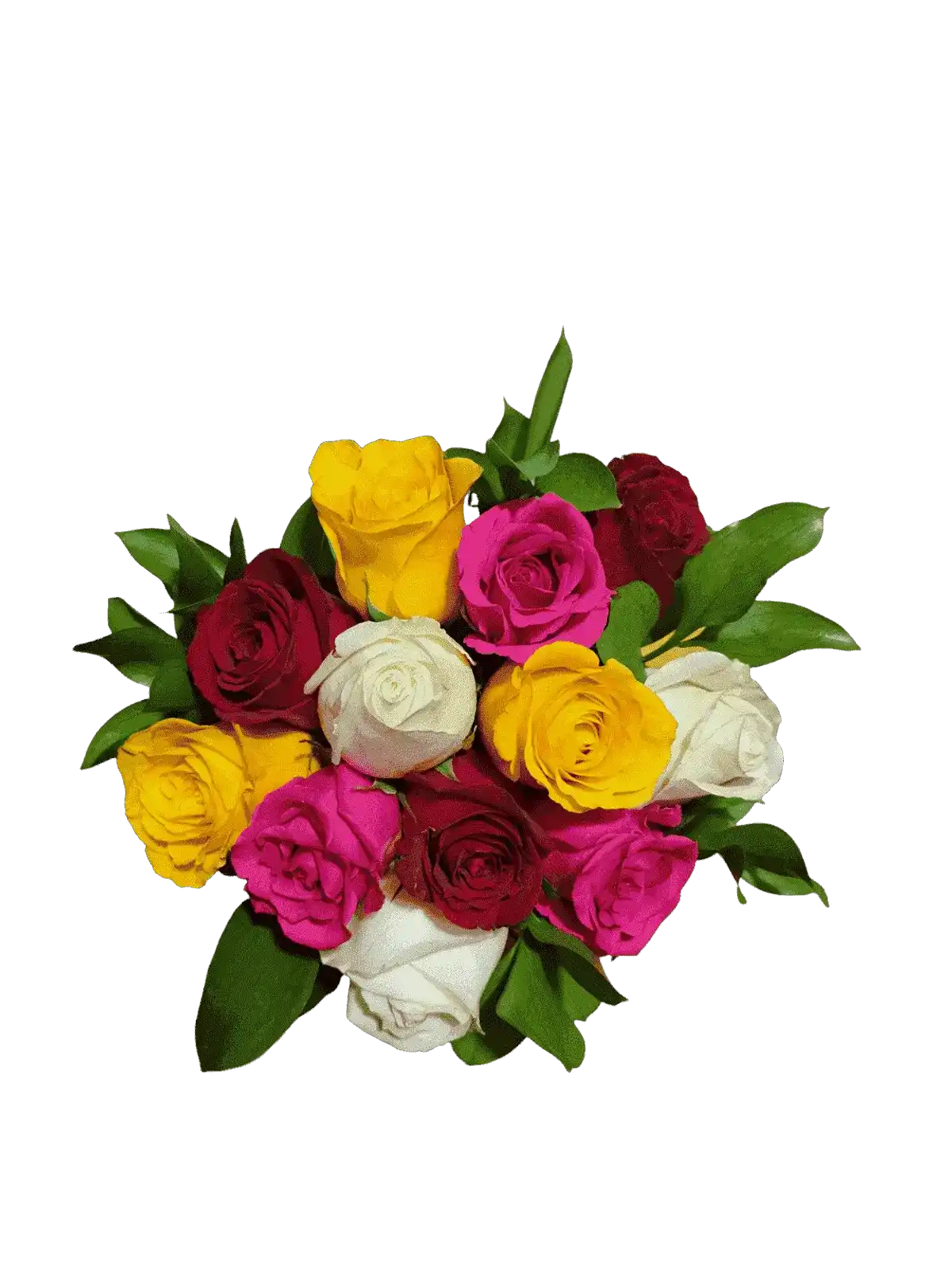 Porto das Flores - Buquê de 12 Rosas coloridas